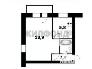 1-к квартира, вторичка, 31м2, 5/5 этаж
