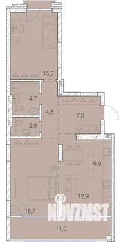 3-к квартира, вторичка, 85м2, 13/25 этаж