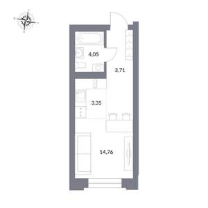 Студия квартира, вторичка, 26м2, 19/25 этаж