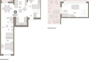 2-к квартира, вторичка, 136м2, 8/17 этаж