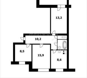 3-к квартира, вторичка, 63м2, 9/10 этаж