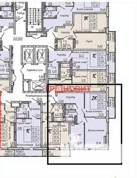 2-к квартира, вторичка, 64м2, 26/27 этаж