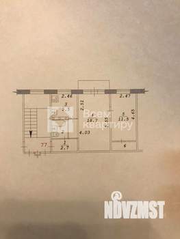 2-к квартира, вторичка, 43м2, 5/5 этаж
