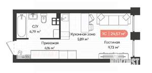 1-к квартира, вторичка, 25м2, 20/20 этаж