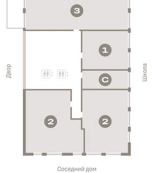 2-к квартира, вторичка, 97м2, 1/23 этаж