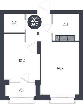 1-к квартира, строящийся дом, 37м2, 9/17 этаж