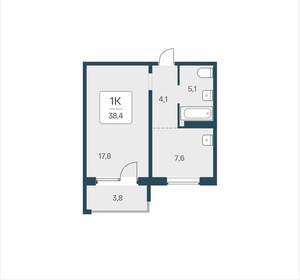 1-к квартира, вторичка, 38м2, 12/17 этаж