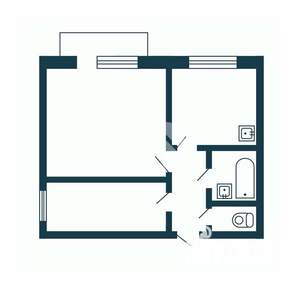 2-к квартира, вторичка, 43м2, 3/9 этаж