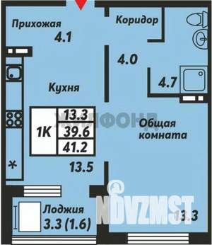 1-к квартира, вторичка, 40м2, 13/17 этаж