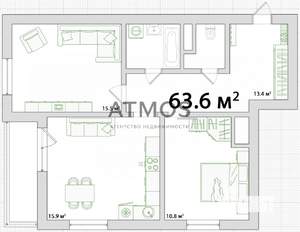 2-к квартира, вторичка, 62м2, 10/21 этаж