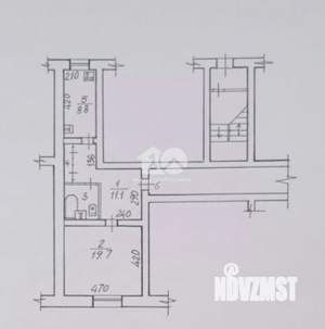 1-к квартира, вторичка, 44м2, 1/5 этаж