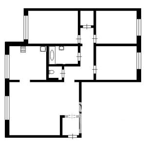 4-к квартира, вторичка, 77м2, 1/10 этаж