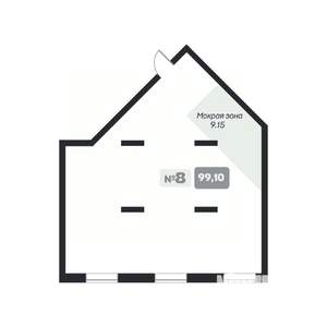 1-к квартира, вторичка, 99м2, 7/22 этаж