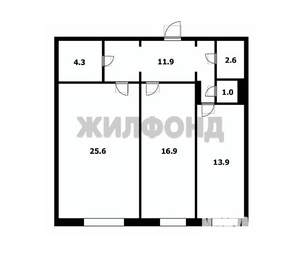 2-к квартира, вторичка, 76м2, 3/10 этаж