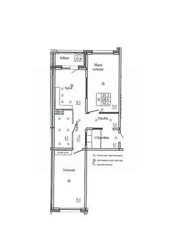 2-к квартира, вторичка, 70м2, 8/14 этаж