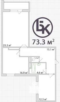 2-к квартира, вторичка, 78м2, 7/16 этаж