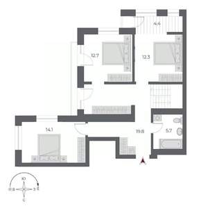 5-к квартира, вторичка, 167м2, 13/20 этаж