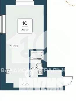 Студия квартира, вторичка, 31м2, 6/25 этаж