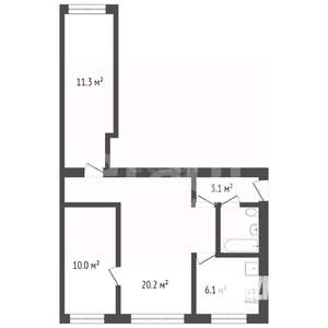 3-к квартира, вторичка, 55м2, 1/5 этаж
