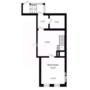 2-к квартира, вторичка, 63м2, 1/2 этаж