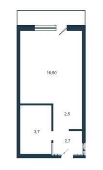 Студия квартира, вторичка, 20м2, 8/17 этаж