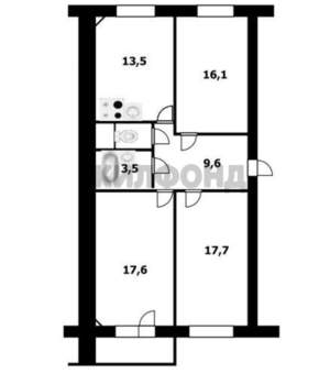 3-к квартира, вторичка, 79м2, 15/17 этаж
