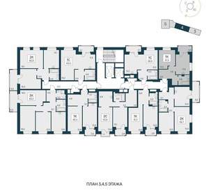 1-к квартира, вторичка, 42м2, 5/21 этаж
