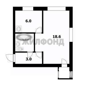 1-к квартира, вторичка, 32м2, 5/5 этаж