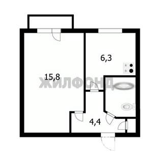 1-к квартира, вторичка, 30м2, 2/5 этаж