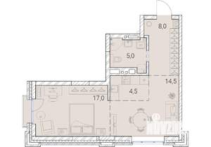 1-к квартира, вторичка, 49м2, 15/25 этаж