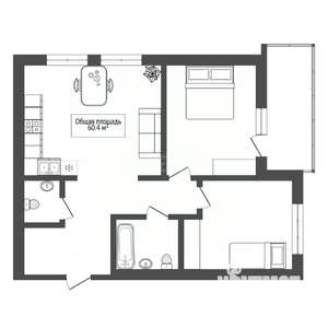 3-к квартира, вторичка, 60м2, 17/17 этаж