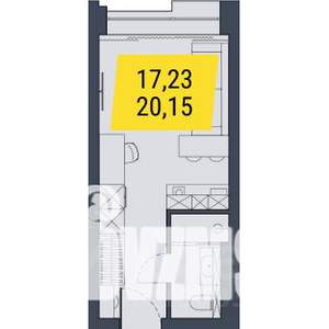 Студия квартира, вторичка, 20м2, 17/29 этаж