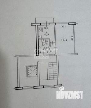 1-к квартира, вторичка, 28м2, 9/9 этаж