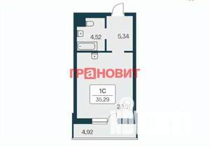 Студия квартира, вторичка, 35м2, 21/27 этаж