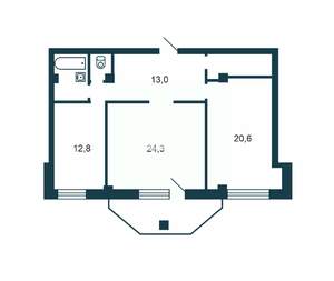 2-к квартира, вторичка, 83м2, 7/15 этаж