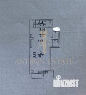 1-к квартира, вторичка, 33м2, 5/17 этаж