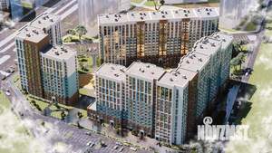 1-к квартира, строящийся дом, 34м2, 13/17 этаж