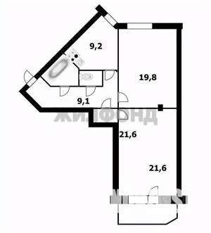 2-к квартира, вторичка, 66м2, 3/10 этаж