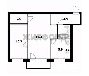 2-к квартира, вторичка, 44м2, 3/5 этаж
