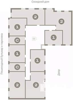 2-к квартира, вторичка, 60м2, 6/9 этаж