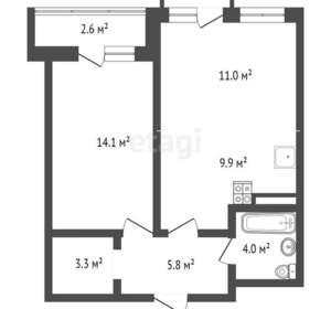 2-к квартира, вторичка, 48м2, 7/12 этаж