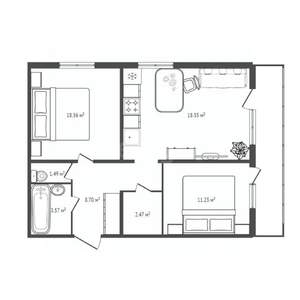 3-к квартира, вторичка, 72м2, 8/18 этаж