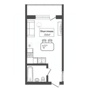 Студия квартира, вторичка, 23м2, 14/17 этаж