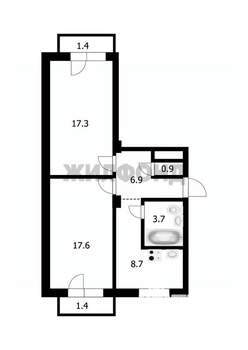 2-к квартира, вторичка, 55м2, 3/4 этаж