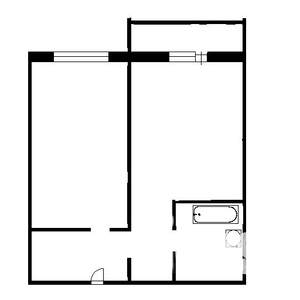 2-к квартира, вторичка, 43м2, 1/18 этаж