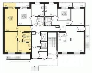 2-к квартира, строящийся дом, 71м2, 1/17 этаж