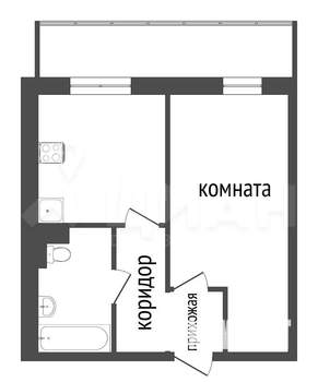 1-к квартира, вторичка, 34м2, 5/10 этаж
