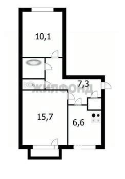 2-к квартира, вторичка, 44м2, 5/5 этаж