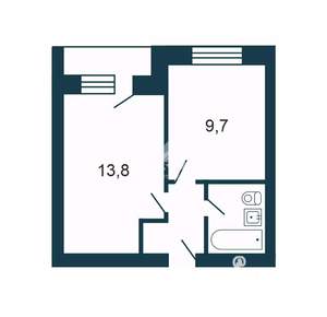 1-к квартира, вторичка, 31м2, 5/17 этаж