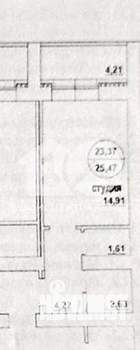 Студия квартира, вторичка, 26м2, 6/14 этаж
